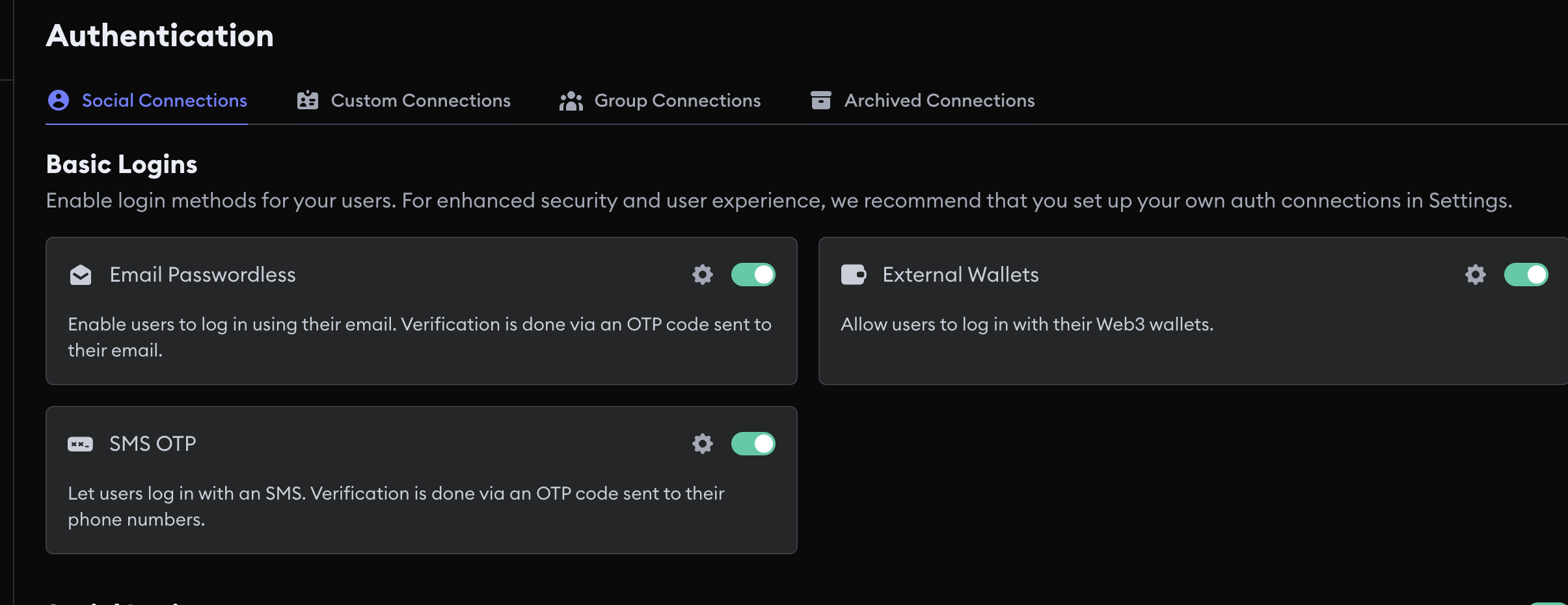 Email Passwordless Toggle